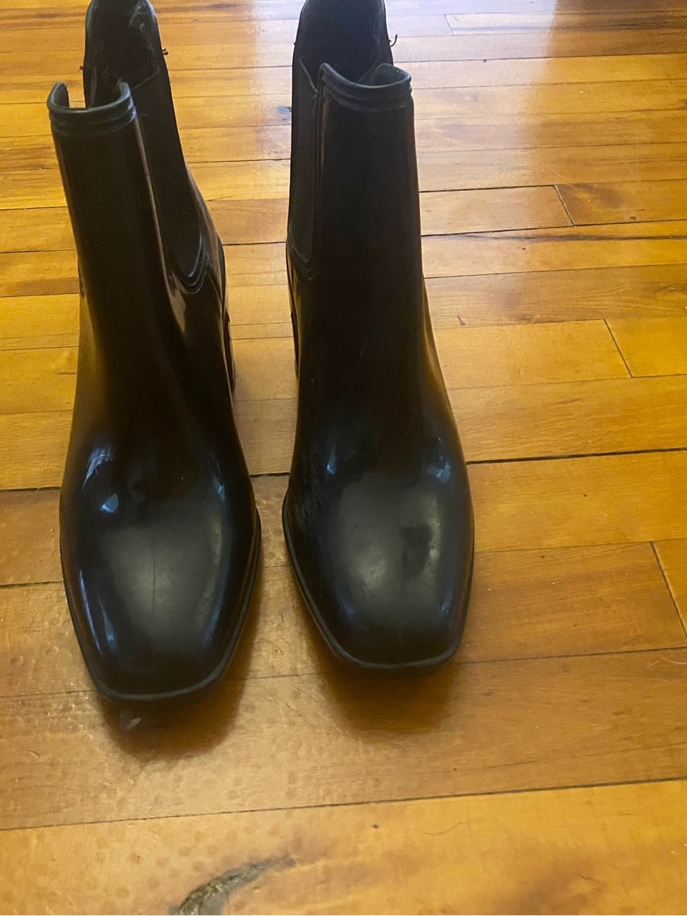 London Fog Black Chelsea Rain Ankle Boots